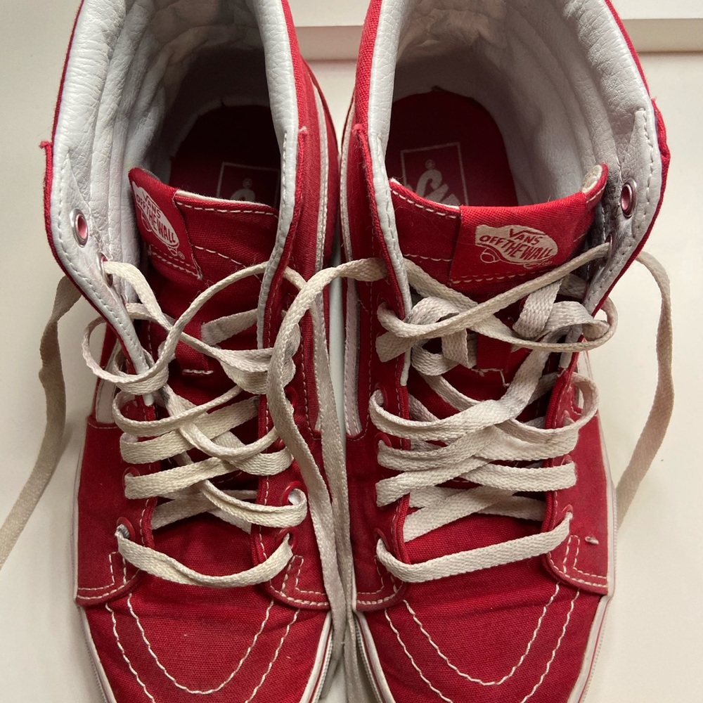 red vans sk8 Hi